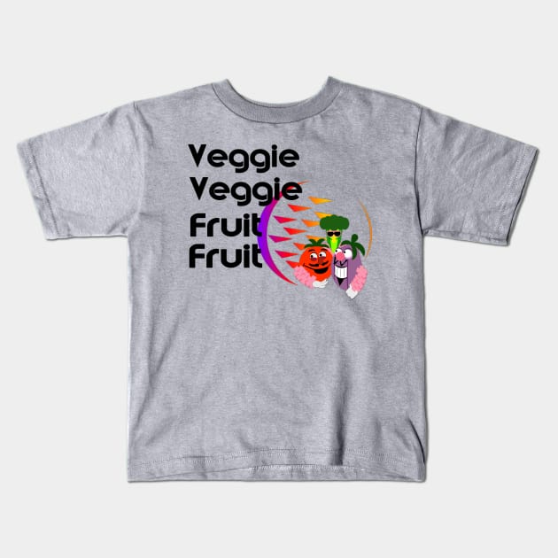 Veggie Veggie Fruit Fruit Kids T-Shirt by WEDFanBlog